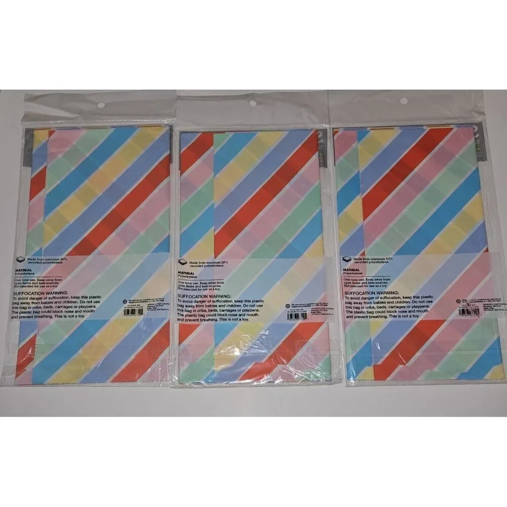 NEW Striped Party Supplies Lot 3 Table Covers 4 Pk Napkins Summer Picnic SEALED